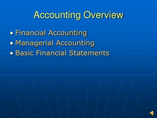 Accounting Overview