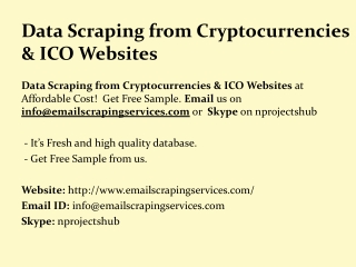 Data Scraping from Cryptocurrencies & ICO Websites