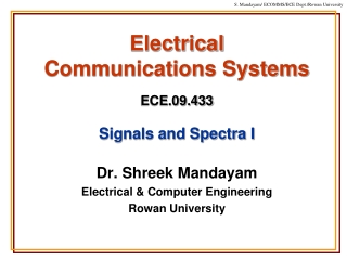 Electrical Communications Systems ECE.09.433