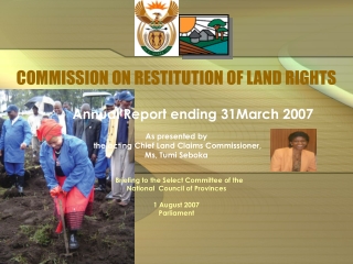 COMMISSION ON RESTITUTION OF LAND RIGHTS