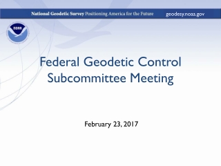Federal Geodetic Control Subcommittee Meeting