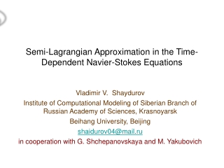 Semi-Lagrangian Approximation in the Time-Dependent Navier-Stokes Equations