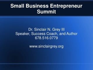 Small Business Entrepreneur Summit