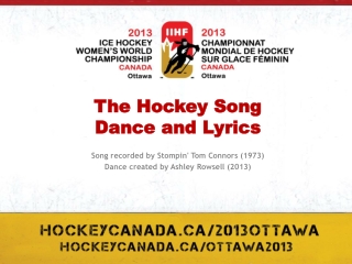 The Hockey Song Dance and Lyrics