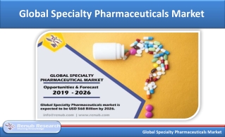 Global Specialty Pharmaceuticals Market is forecasted to be USD 568 Billion by 2026