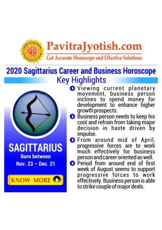2020 Sagittarius Career and Business Horoscope