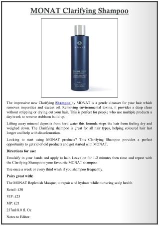 MONAT Clarifying Shampoo