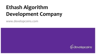 Ethash Algorithm Development Company