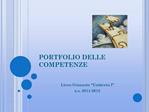 PORTFOLIO DELLE COMPETENZE