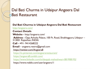 Dal Bati Churma in Udaipur Angeera Dal Bati Restaurant