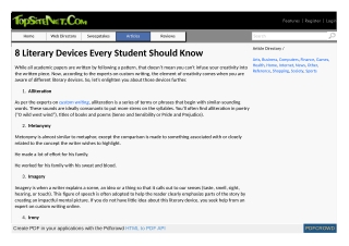 8 Literary Devices Every Student Should Know