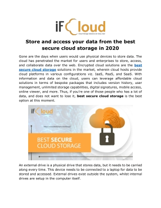 Best secure cloud storage