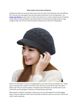 Winter Beanie Cap For Men and Women Online India