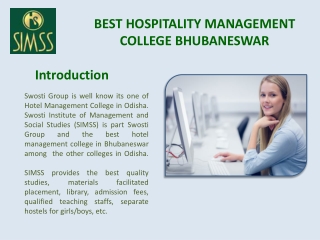 Best hospitality management colleges in bhubaneswar