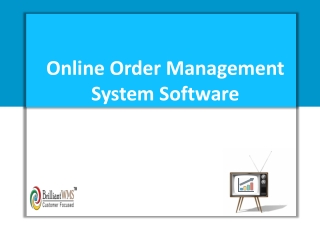 Online Order Management System Software