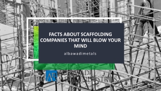 Facts About Scaffolding Companies That Will Blow Your Mind