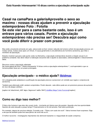 Está ficando interessante! 10 dicas contra a ejaculação precoce ação