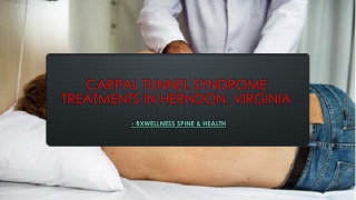 Carpal Tunnel Syndrome Treatments in Herndon