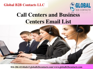 Call Centers and Business Centers Email List