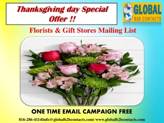 Florists & Gift Stores Mailing data