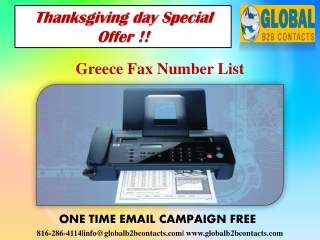 Greece Fax Number data