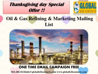 Oil & Gas Refining & Marketing Mailing data