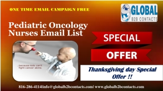 Pediatric Oncology Nurses Email data