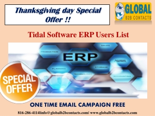 Tidal Software ERP Users List