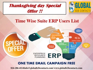 Time Wise Suite ERP Users data