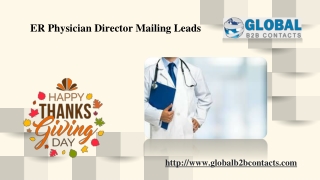 ER Physician Director Mailing Leads