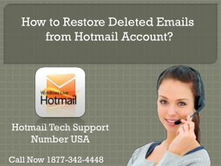 How to Restore Deleted Emails from Hotmail Account?