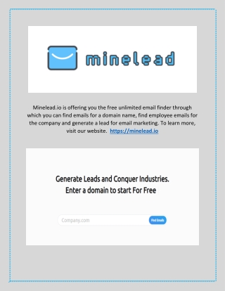 Free Unlimited Email Finder - Minelead.io