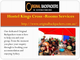 Hostel Kings Cross-Rooms Services