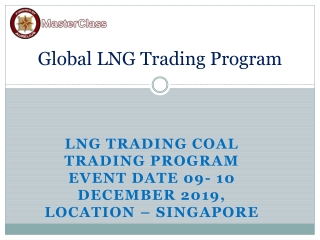 LNG TRADING MASTERCLASS IN SINGAPORE