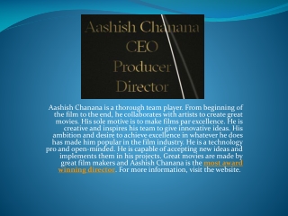 Aashish Chanana: The most award winning director