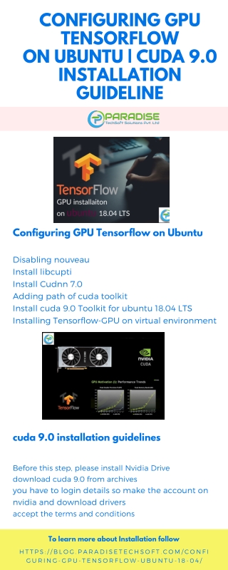 Configuring GPU Tensorflow on Ubuntu | cuda 9.0 installation guideline