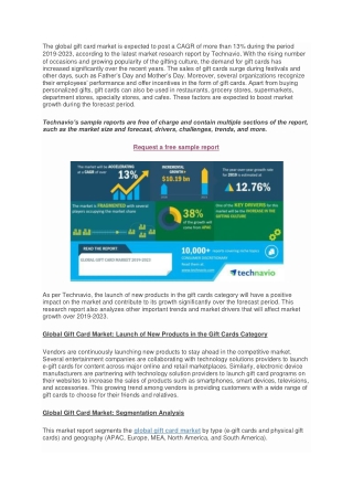 The Ultimate Guide To Gift Card Market Growth During the Forecast From 2019 to 2023
