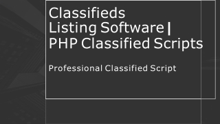 Classified Software- Classifieds Listing Software