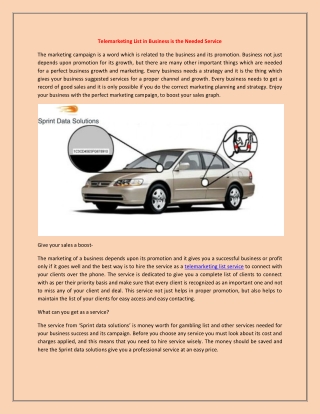 Telemarketing List in Business is the Needed Service