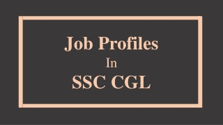 Top 5 Job Profiles in SSC CGL