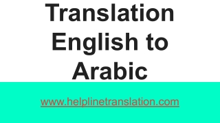 Translation English to Arabic