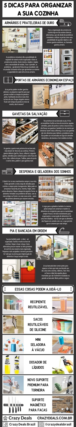 5 Dicas para Organizar a sua Cozinha