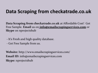 Data Scraping from checkatrade.co.uk