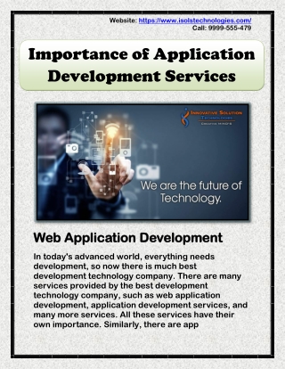 Importance of Application Development Services