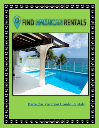 Barbados Vacation Condo Rentals