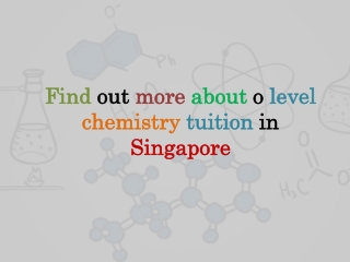 Demand for chemistry tuition in Singapore