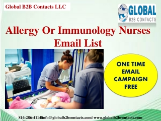 Allergy Or Immunology Nurses Email List