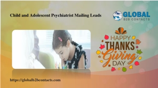 Child and Adolescent Psychiatrist Mailing Leads