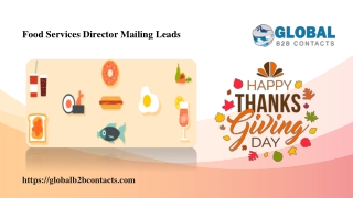 Food Services Director Mailing Leads