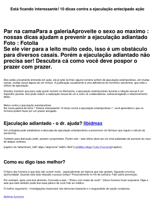 Está ficando interessante! 10 dicas contra a ejaculação precoce ação